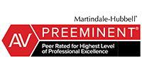 AV Preeminent Peer Rated for Highest level of Professional Excellence